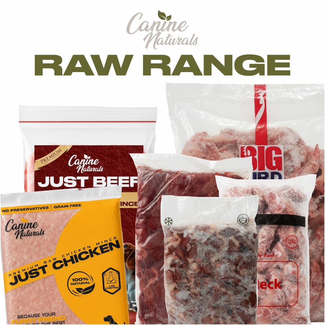Canine Naturals - Raw Range, includes all the raw frozen products.
